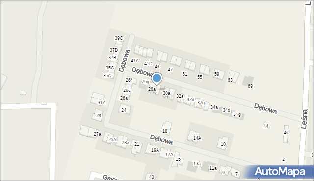 Tulce, Dębowa, 28b, mapa Tulce