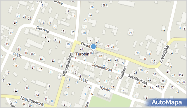 Turobin, Dekerta Jana, 18, mapa Turobin