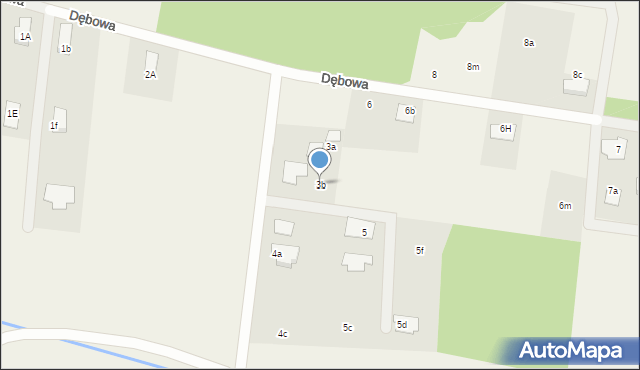 Uniegoszcz, Dębowa, 3b, mapa Uniegoszcz