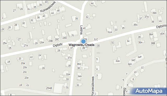 Wągrowiec, Dębińska, 28, mapa Wągrowiec