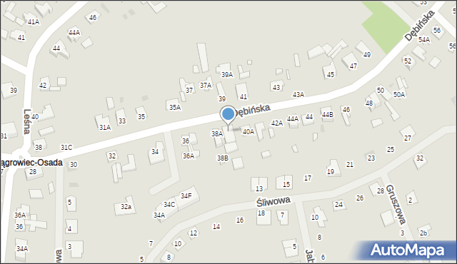 Wągrowiec, Dębińska, 40, mapa Wągrowiec