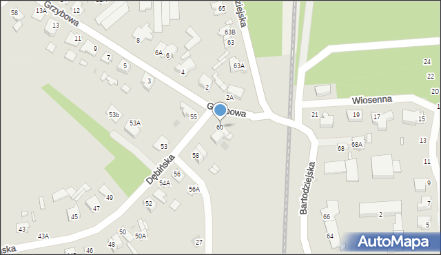 Wągrowiec, Dębińska, 60, mapa Wągrowiec