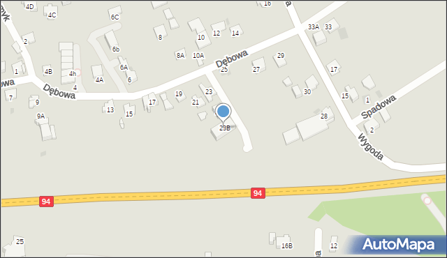 Wieliczka, Dębowa, 23B, mapa Wieliczka