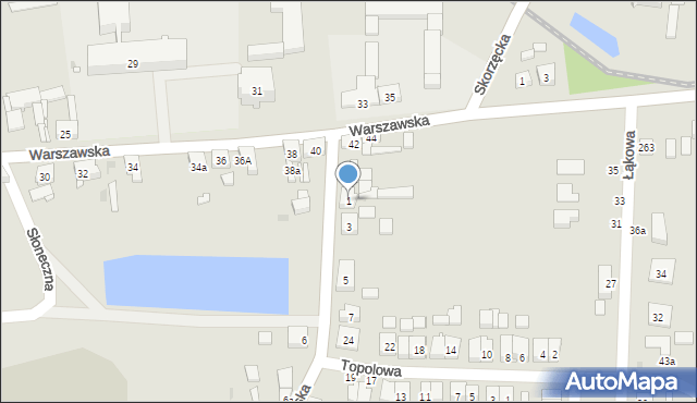 Witkowo, Dębińska, 1, mapa Witkowo
