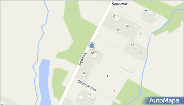 Wola Kopcowa, Dębowa, 30a, mapa Wola Kopcowa