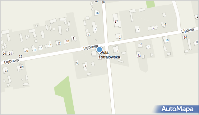 Wola Rafałowska, Dębowa, 1, mapa Wola Rafałowska