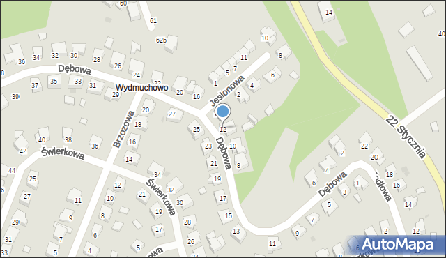 Wyrzysk, Dębowa, 12, mapa Wyrzysk