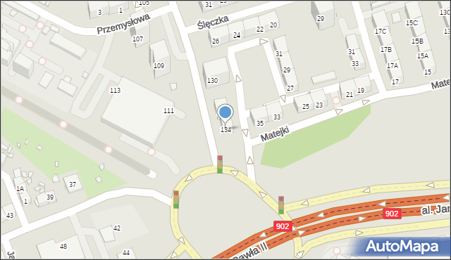 Zabrze, de Gaulle'a Charlesa, gen., 134, mapa Zabrza