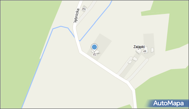 Zagórze, Dębnicka, 41, mapa Zagórze