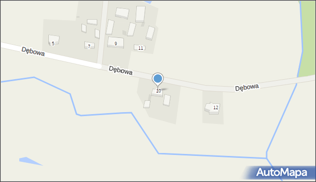 Zelgniewo, Dębowa, 10, mapa Zelgniewo