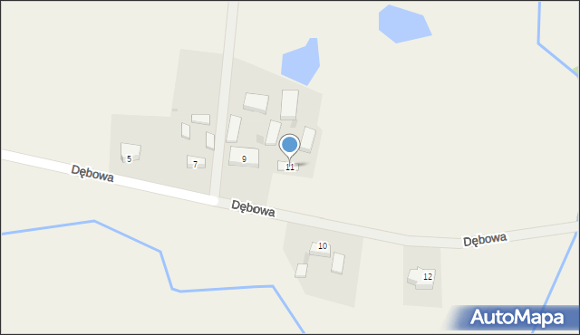 Zelgniewo, Dębowa, 11, mapa Zelgniewo