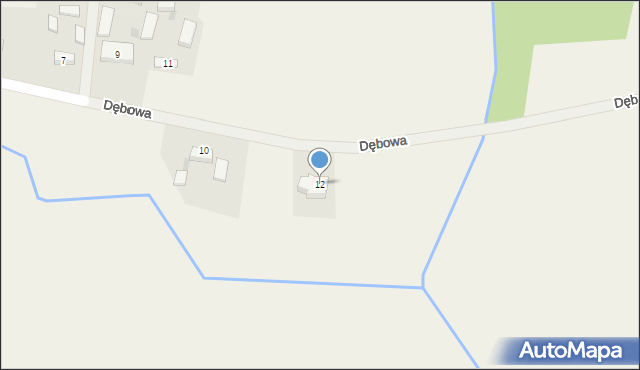 Zelgniewo, Dębowa, 12, mapa Zelgniewo