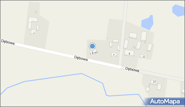 Zelgniewo, Dębowa, 5, mapa Zelgniewo