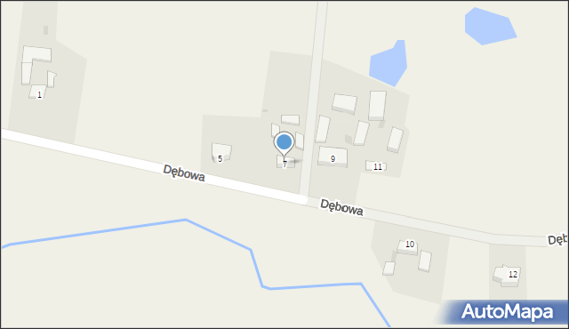 Zelgniewo, Dębowa, 7, mapa Zelgniewo