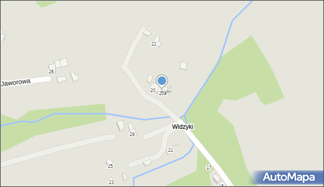 Żywiec, Dębowa, 20a, mapa Żywiec