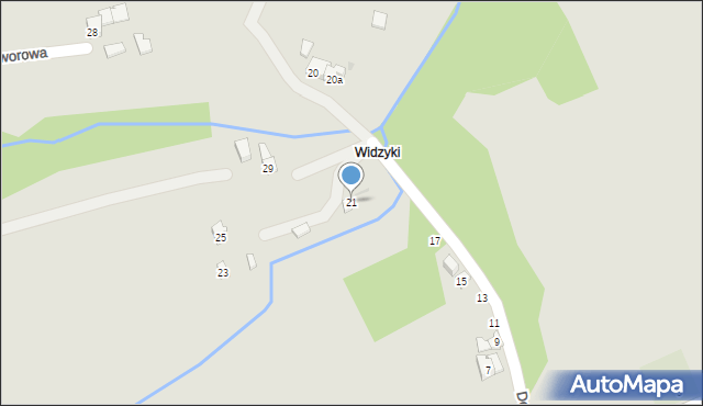 Żywiec, Dębowa, 21, mapa Żywiec