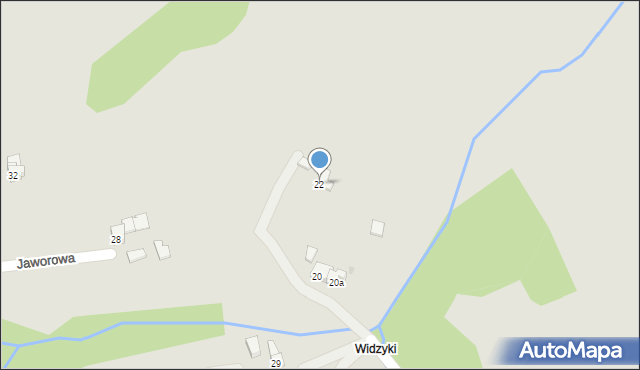 Żywiec, Dębowa, 22, mapa Żywiec