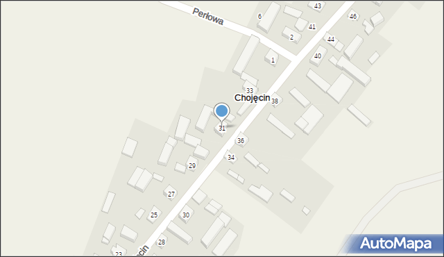 Chojęcin, Diamentowa, 31, mapa Chojęcin