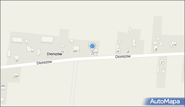 Dionizów, Dionizów, 13, mapa Dionizów