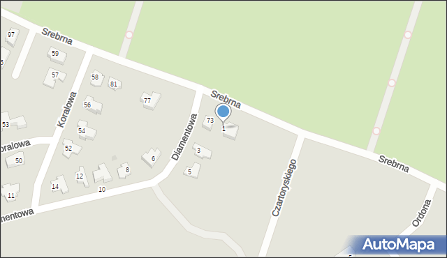 Gorzów Wielkopolski, Diamentowa, 1, mapa Gorzów Wielkopolski