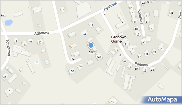 Gronowo Górne, Diamentowa, 54A, mapa Gronowo Górne