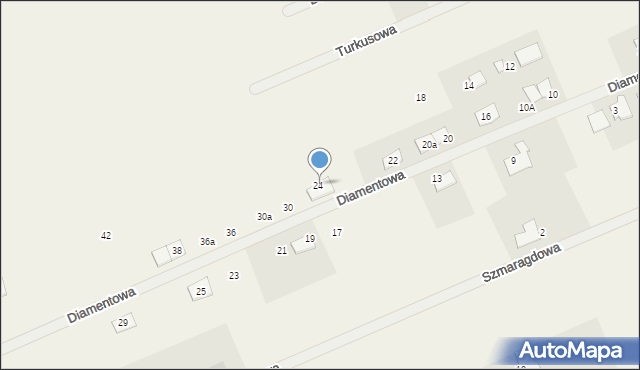 Grzędzice, Diamentowa, 28, mapa Grzędzice