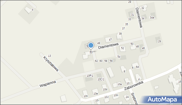 Henrykowo, Diamentowa, 53, mapa Henrykowo