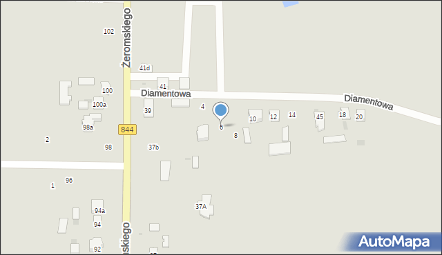 Hrubieszów, Diamentowa, 6, mapa Hrubieszów