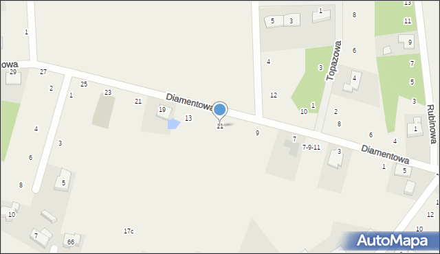 Jerzykowo, Diamentowa, 15, mapa Jerzykowo