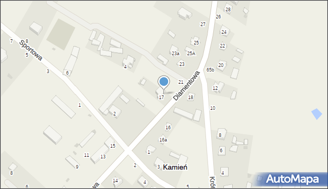 Kamień, Diamentowa, 19, mapa Kamień