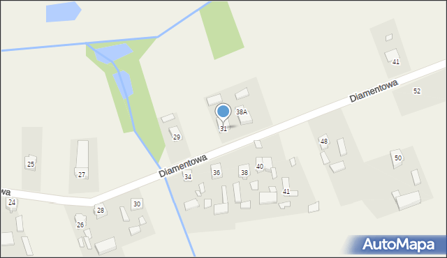 Korczew, Diamentowa, 31, mapa Korczew