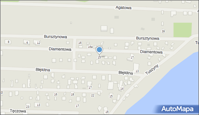 Koronowo, Diamentowa, 13, mapa Koronowo