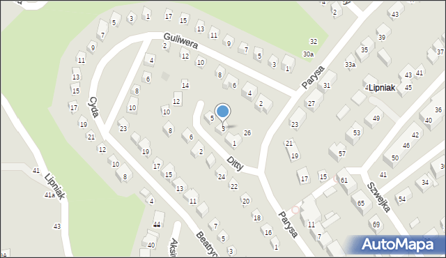 Lublin, Ditty, 3, mapa Lublina