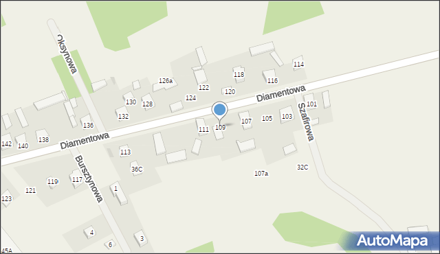 Ludwinów, Diamentowa, 109, mapa Ludwinów