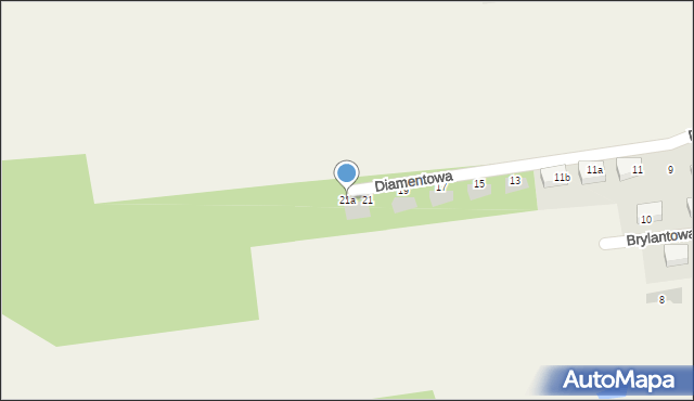 Ludwinowo Zegrzyńskie, Diamentowa, 21a, mapa Ludwinowo Zegrzyńskie