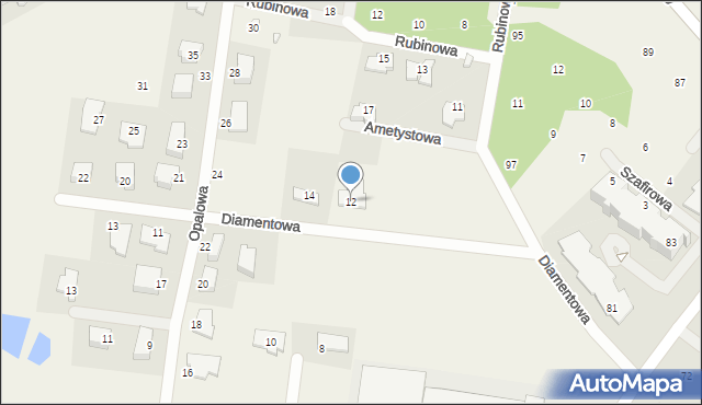 Osielsko, Diamentowa, 12, mapa Osielsko