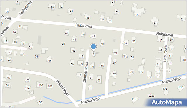 Rzeszów, Diamentowa, 8, mapa Rzeszów