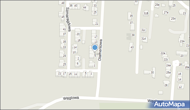 Siemianowice Śląskie, Diamentowa, 7, mapa Siemianowice Śląskie