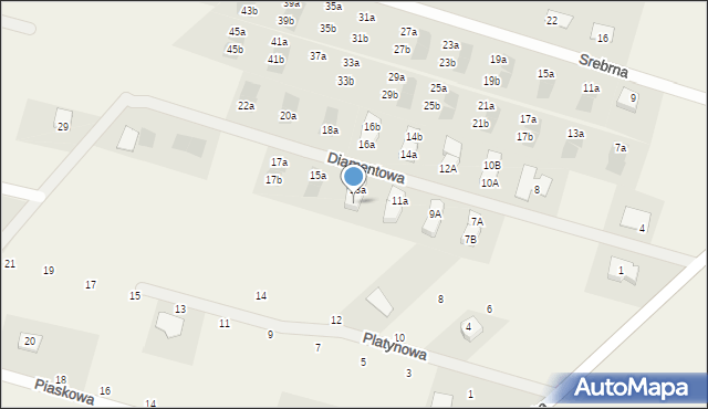 Skowarcz, Diamentowa, 13b, mapa Skowarcz