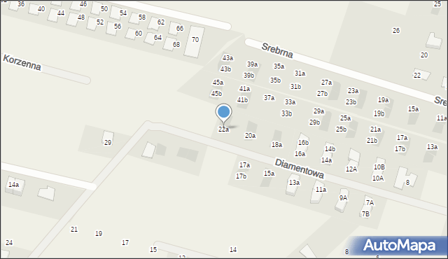 Skowarcz, Diamentowa, 22a, mapa Skowarcz