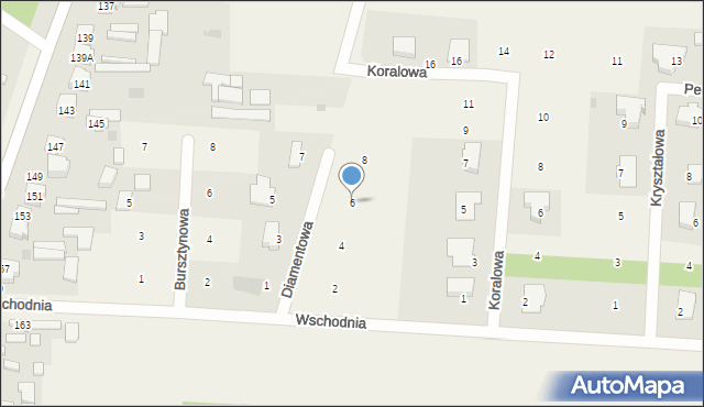 Smardzewice, Diamentowa, 6, mapa Smardzewice