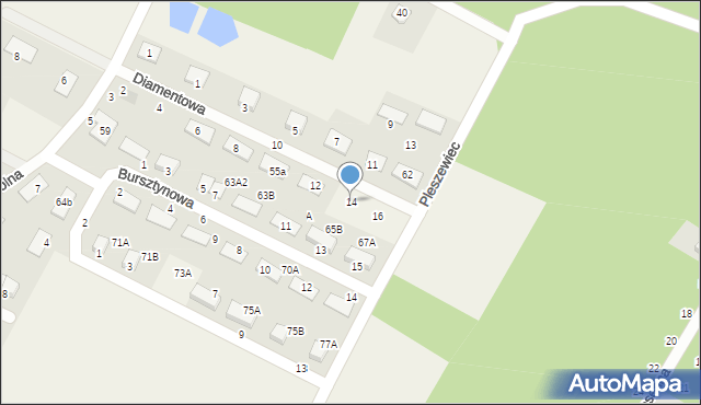 Stajenczynki, Diamentowa, 14, mapa Stajenczynki