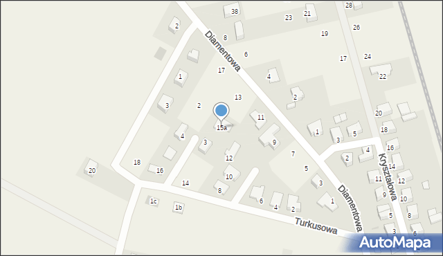 Szczawin, Diamentowa, 15a, mapa Szczawin