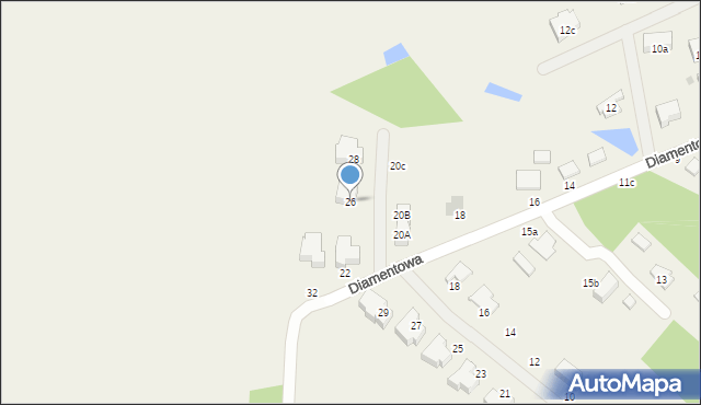 Żółtańce-Kolonia, Diamentowa, 26, mapa Żółtańce-Kolonia