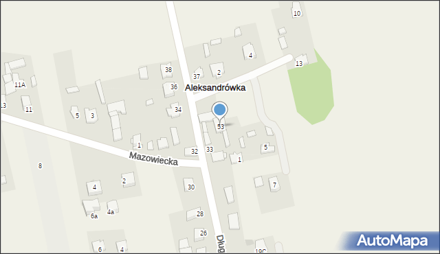 Aleksandrówka, Długa, 53, mapa Aleksandrówka