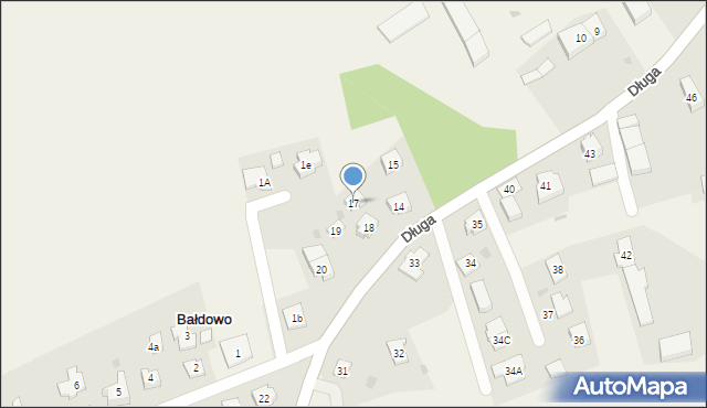 Bałdowo, Długa, 17, mapa Bałdowo