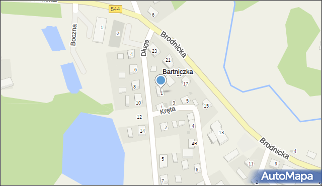 Bartniczka, Długa, 1, mapa Bartniczka