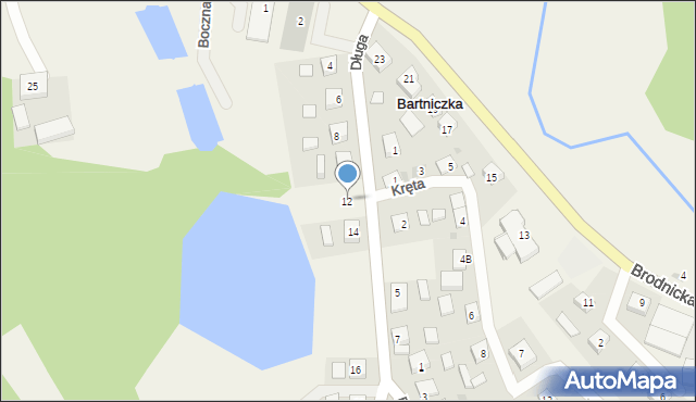 Bartniczka, Długa, 12, mapa Bartniczka