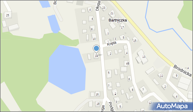 Bartniczka, Długa, 14, mapa Bartniczka