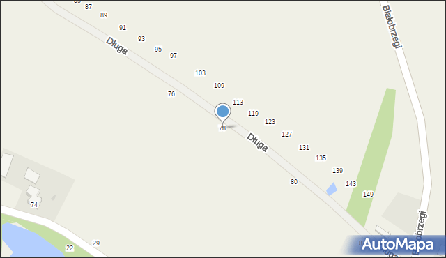 Białobrzegi, Długa, 78, mapa Białobrzegi